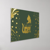 Luxe gouden kat abstract Fine Art Real Folie Afdrukken (Laagn)