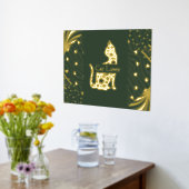 Luxe gouden kat abstract Fine Art Real Folie Afdrukken (Laag (Keuken))