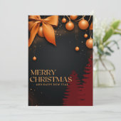 Luxe Gouden Kerst Ornament Kaart (Staand voorkant)