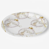 Luxe gouden kerstpapier Bord (Gekanteld)