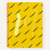 Luxe Gouden Kleur - Chique Initiaal Naam monogram Notitieboek (Voorkant)