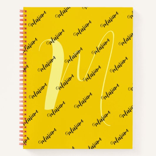 Luxe Gouden Kleur - Chique Initiaal Naam monogram Notitieboek (Voorkant)