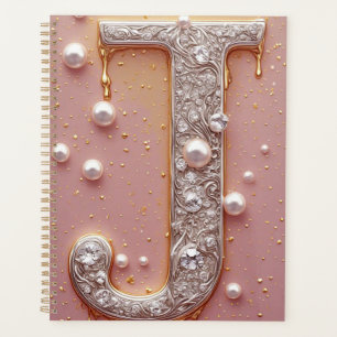 Luxe gouden letter J monogram Planner