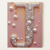 Luxe gouden letter J monogram Planner (Achterkant)