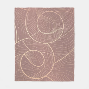 Luxe gouden lijnen patroon achtergrond fleece deken