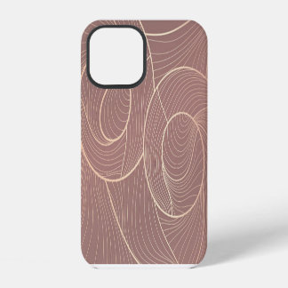Luxe gouden lijnen patroon achtergrond iPhone 12 hoesje