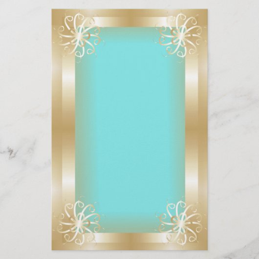 Luxe gouden Lijst briefpapier (Voorkant)