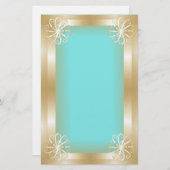 Luxe gouden Lijst briefpapier (Voorkant / Achterkant)