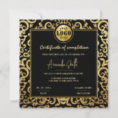 Luxe gouden lijst Certificaat van voltooiing Award Kaart (Voorkant)