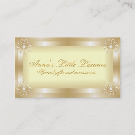 Luxe gouden Lijsten Visitekaartjes (Voorkant)