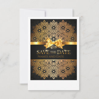 Luxe Gouden Mandala Save the Date Uitnodiging