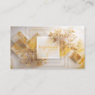 Luxe Gouden Marmer Geometrisch Diamant Loofwerk Visitekaartje