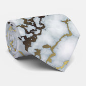 Luxe gouden marmeren achtergrond stropdas (Opgerold)