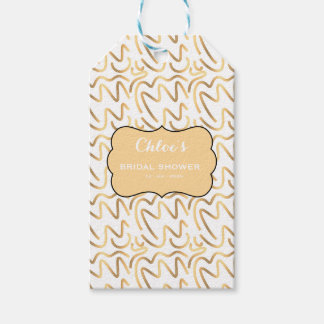 Luxe gouden minimalistische bruidsnaam cadeaukaart cadeaulabel