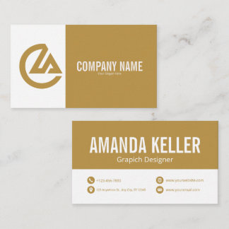Luxe gouden minimalistische visitekaartje