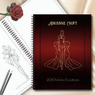 Luxe gouden modeontwerper schetsboek journaal notitieboek
