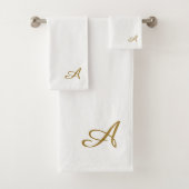 Luxe gouden monogram aanpasbaar bad handdoek (Insitu)