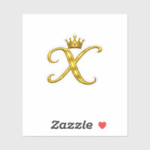 Luxe Gouden Monogram Letter X Koninklijke Kroon St