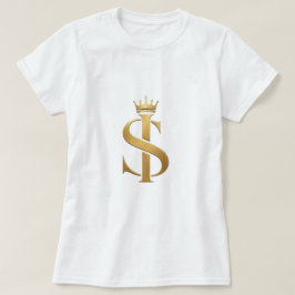 Luxe Gouden Monogram SI / IS Logoontwerp met Ro T-shirt