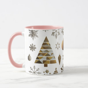 Luxe Gouden Mozaïek Geometrische Boom Combo Mok