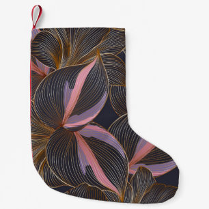 Luxe gouden naadloze florale achtergrond met trop kleine kerstsok