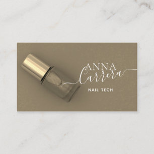 Luxe Gouden Nail Kleur Nail Tech Nail Salon Visitekaartje