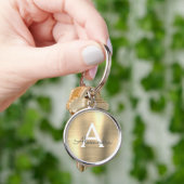 Luxe Gouden Nep Roestvrij Staal Monogram Sleutelhanger (Hand)