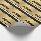 luxe gouden oude auto op maat cadeaupapier (Hoek)