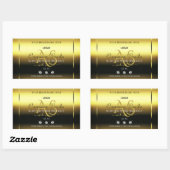 Luxe Gouden Productlabels Juwelen Monogram Logo Rechthoekige Sticker (Vel)