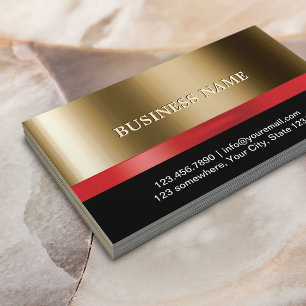 Luxe Gouden Rode Lint Schoonheidssalon Spa Visitekaartje