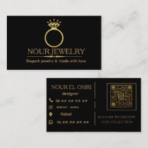 Luxe Gouden Sieraden Zakelijke Kaart
