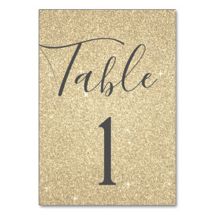 Luxe Gouden Sparkle Tafelnummer
