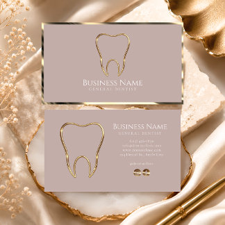 Luxe Gouden Tandarts Visitekaartje