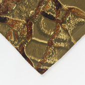 Luxe Gouden Textuur: 3D Elegantie Fleece Deken (Hoek)