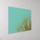 Luxe gouden turqouise abstracte beeldende kunst ec folie afdrukken (Laagn)