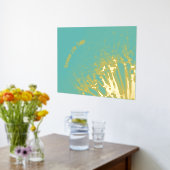 Luxe gouden turqouise abstracte beeldende kunst ec folie afdrukken (Laag (Keuken))