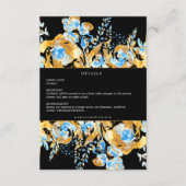 luxe gouden turquoise - ontvangstkaart informatiekaartje (Voorkant)