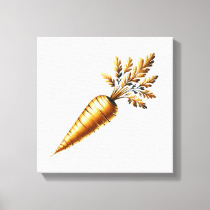 Luxe gouden wortel canvas afdruk