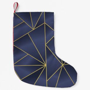 Luxe goudgeometrisch naadloos patroon kleine kerstsok
