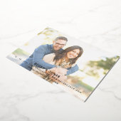 Luxe goudkalligrafie 2 foto's Bespaar de Folie Dat Folie Uitnodiging (Gedraaid)