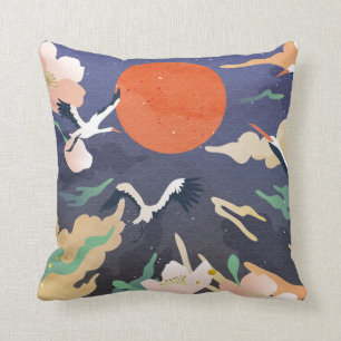 Luxe goudkleur als oosterse achtergrond. Chinees e Kussen