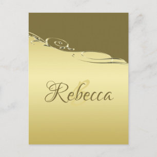 Luxe goudmetalen decoratie op militair goud briefkaart