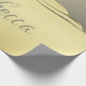 Luxe goudmetalen decoratief op goud en zilver cadeaupapier (Hoek)