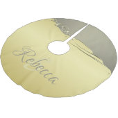 Luxe goudmetalen decoratief op goud en zilver kerstboom rok (Gekanteld)