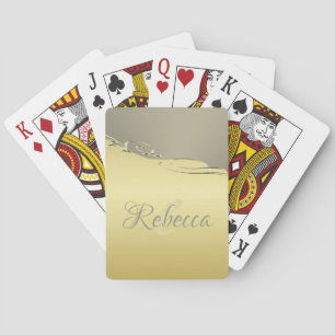 Luxe goudmetalen decoratief op goud en zilver pokerkaarten