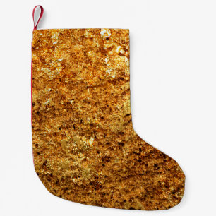 Luxe goudtextuur. kleine kerstsok