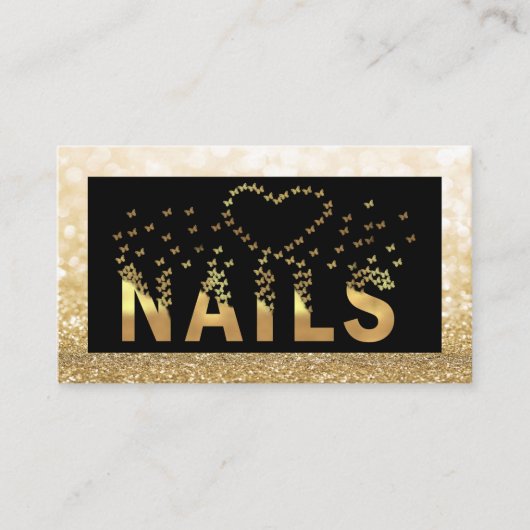 Luxe goudvlinders logo visitekaartje (Voorkant)