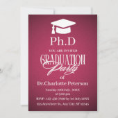 Luxe Gradiënt PhD Afstudeerfeest Kaart (Voorkant)