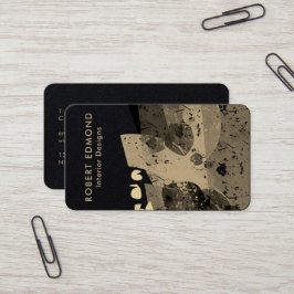 Luxe grafische gouden artistieke unieke Abstracte  Visitekaartje