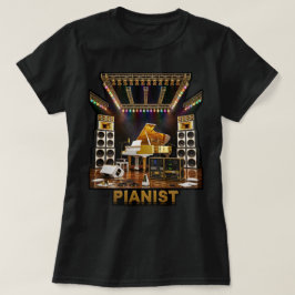 Luxe Grand Piano Kunst voor Pianisten Piano Speler T-shirt
